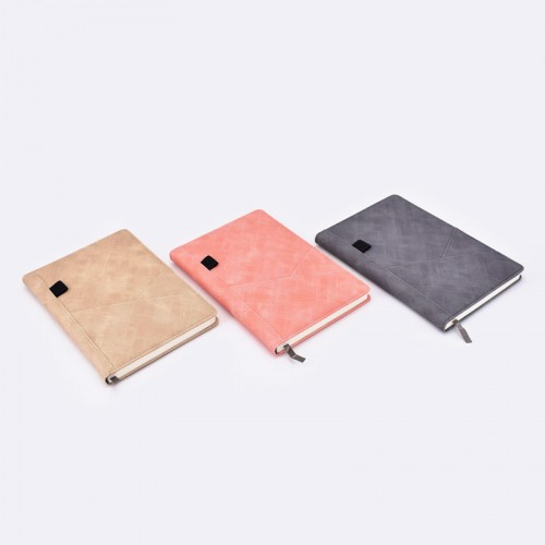 Personalized hard cover notebooks with card pocket in front cover